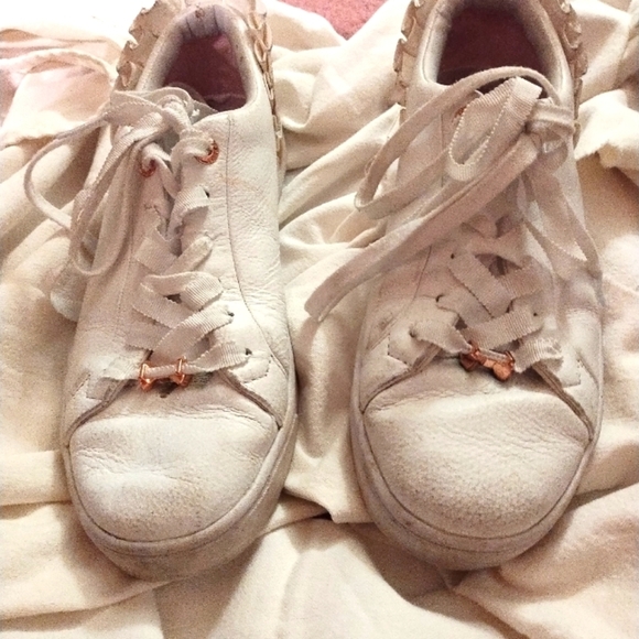 Ted Baker "Astrina" White Leather Women's Sneakers - Picture 1 of 10